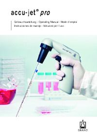 Accu-jet® S Pipetting Aid Operating Manual