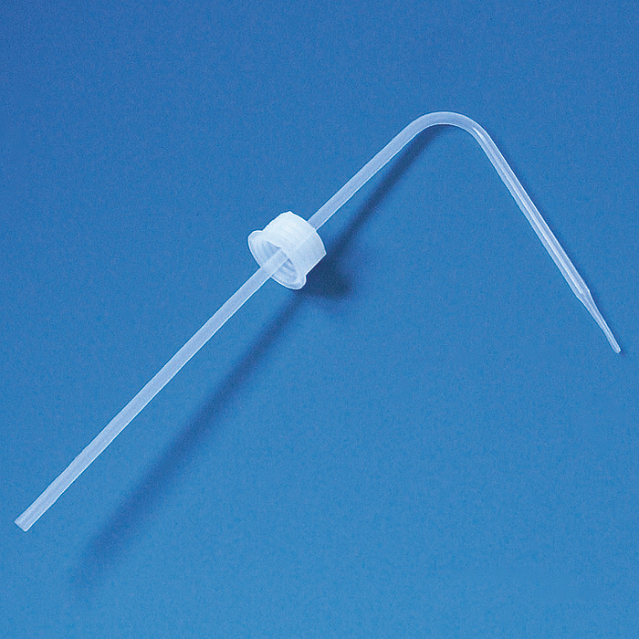 Tête de pissette de rechange ETFE, avec tube de vidange FEP