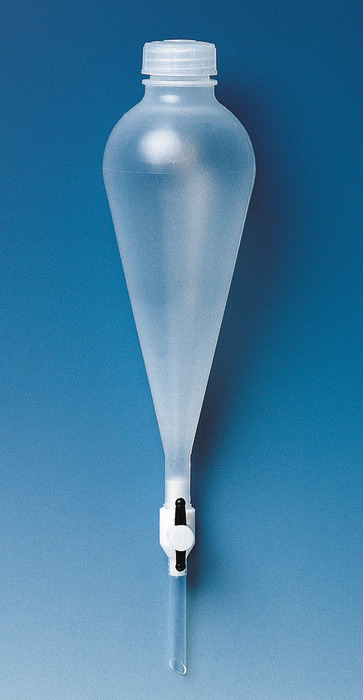 Scheidetrichter, PP, mit Schraubkappe PP, mit PTFE Hahn Scheidetrichter, PP, mit Schraubkappe PP, mit PTFE Hahn