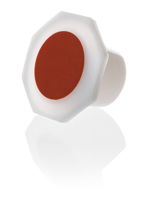 Conical ground joint stopper, PE-LD, octagonal grip, hollow Conical ground joint stopper, PE-LD, octagonal grip, hollow