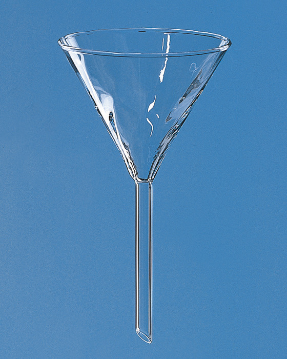 Funnels, short stem, fluted interior, Boro 3.3 Funnels, short stem, fluted interior, Boro 3.3