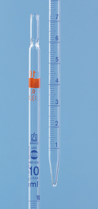 Messpipetten USP, BLAUBRAND®, Klasse AS, Typ 2, völliger Ablauf, td, ex, AR-GLAS®, DE-M, USP-Chargenzertifikat Messpipetten USP, BLAUBRAND®, Klasse AS, Typ 2, völliger Ablauf, td, ex, AR-GLAS®, DE-M, USP-Chargenzertifikat