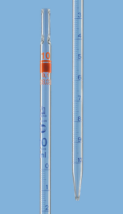 Messpipetten, BLAUBRAND®, Klasse AS, Typ 1, teilweiser Ablauf, td, ex, AR-GLAS®, DE-M Messpipetten, BLAUBRAND®, Klasse AS, Typ 1, teilweiser Ablauf, td, ex, AR-GLAS®, DE-M