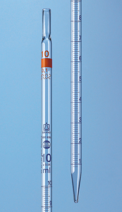 Messpipetten, BLAUBRAND®, Klasse AS, Typ 2, völliger Ablauf, td, ex, AR-GLAS®, DE-M Messpipetten, BLAUBRAND®, Klasse AS, Typ 2, völliger Ablauf, td, ex, AR-GLAS®, DE-M