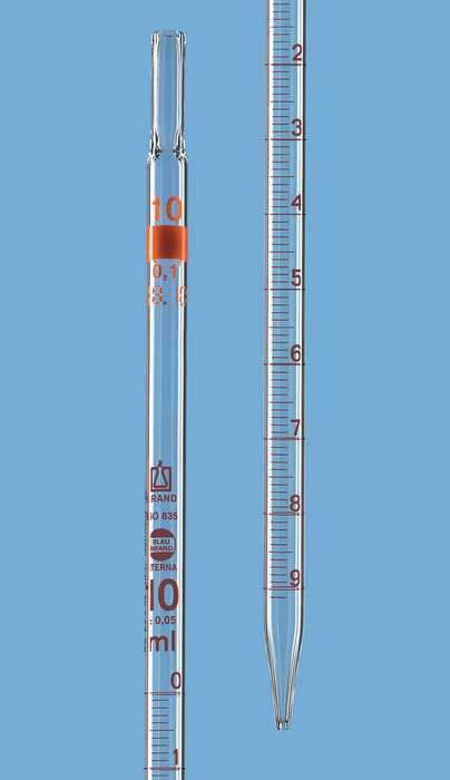 Messpipetten, BLAUBRAND® ETERNA, Klasse AS, Typ 3, völliger Ablauf, td, ex, AR-GLAS®, DE-M Messpipetten, BLAUBRAND® ETERNA, Klasse AS, Typ 3, völliger Ablauf, td, ex, AR-GLAS®, DE-M