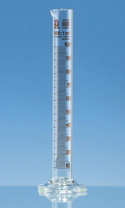 Messzylinder, hohe Form, SILBERBRAND ETERNA, Klasse B, Boro 3.3