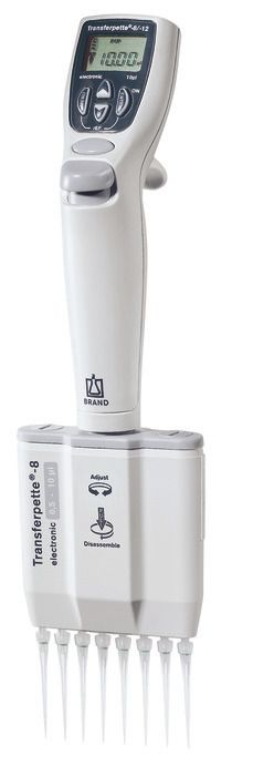 Mehrkanal-Mikroliterpipette Transferpette® -8 electronic, DE-M
