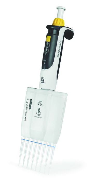 Mehrkanal-Mikroliterpipette Transferpette® S -8, Variabel, DE-M 