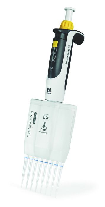 Pipeta de microlitro multicanal Transferpette® S-8, variable, DE-M