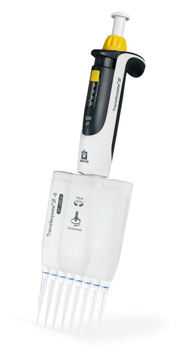 Multi-channel micropipette Transferpette® S -8, adjustable, DE-M