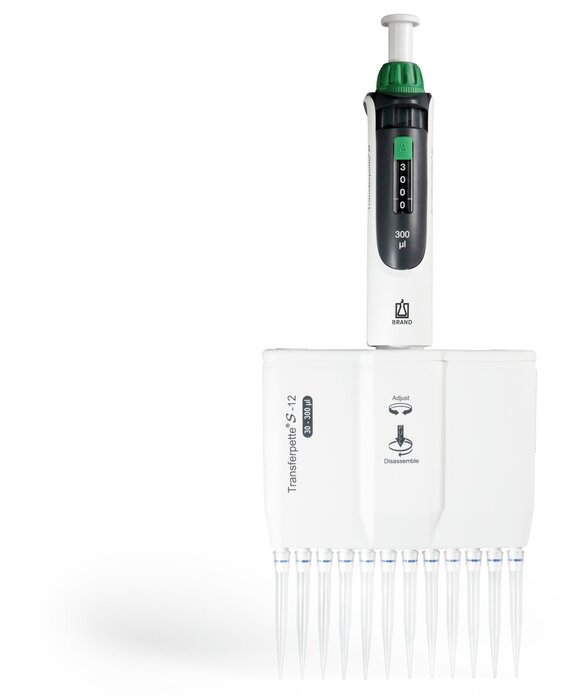 Multi-channel micropipette Transferpette® S -12, adjustable, DE-M