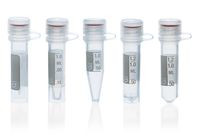 Microcentrifuge tubes, PP, with attached screw-cap, PE, transparent