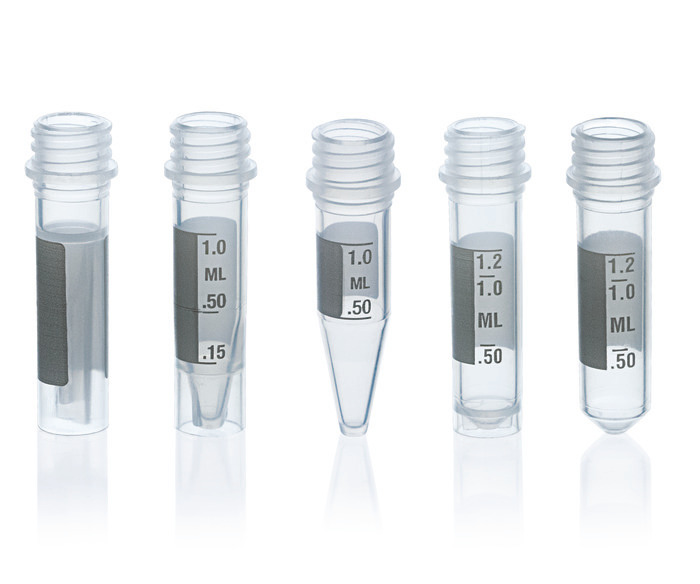 Microcentrifuge tubes, PP, without cap, suitable for bulked screw caps, PP, transparent, BIO-CERT® PCR QUALITY Microcentrifuge tubes, PP, without cap, suitable for bulked screw caps, PP, transparent, BIO-CERT® PCR QUALITY