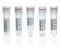 Microcentrifuge tubes with detached cap, PP, transparent, with screw cap, bulk, BIO-CERT® PCR QUALITY, sterile