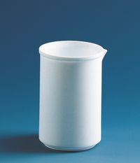 Beakers, short form, PTFE, ungraduated, with spout