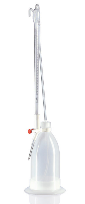 Titrierapparate nach Schilling, SILBERBRAND, Klasse B, Boro 3.3, schwarzer Schellbachstreifen, PE-LD-Bottle Titrierapparate nach Schilling, SILBERBRAND, Klasse B, Boro 3.3, schwarzer Schellbachstreifen, PE-LD-Bottle