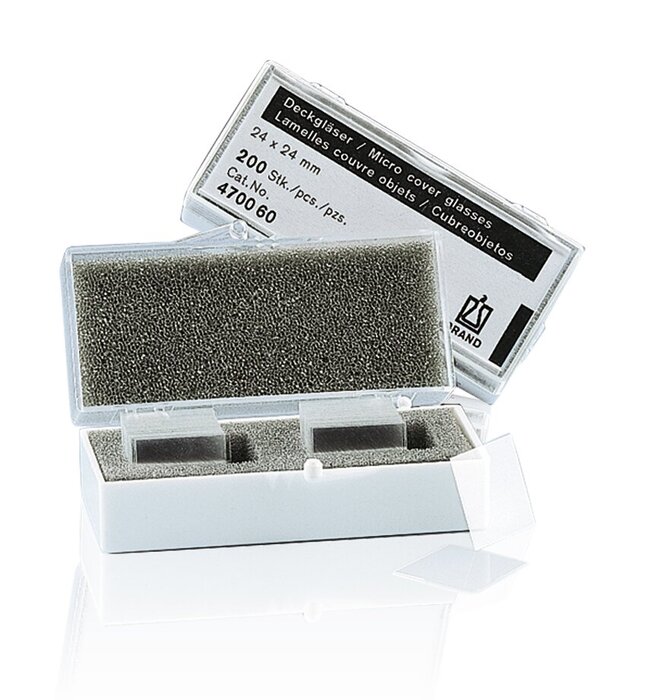 Lamelles couvre-objets, Épaisseur n° 1, blanc pur