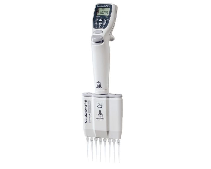 Multichannel micropipette Transferpette® 8 electronic, DEM BRAND