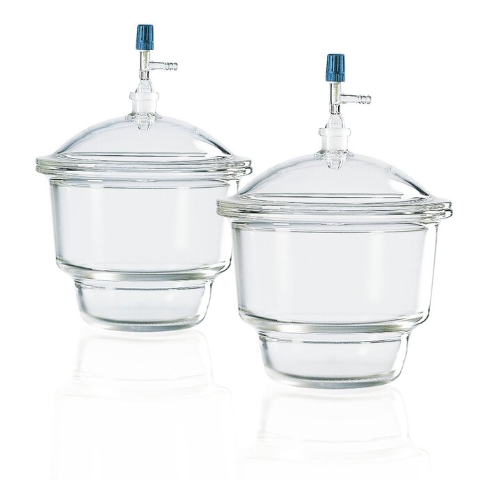 Desiccators with socket in lid, Boro 3.3, with stopcock Desiccators with socket in lid, Boro 3.3, with stopcock