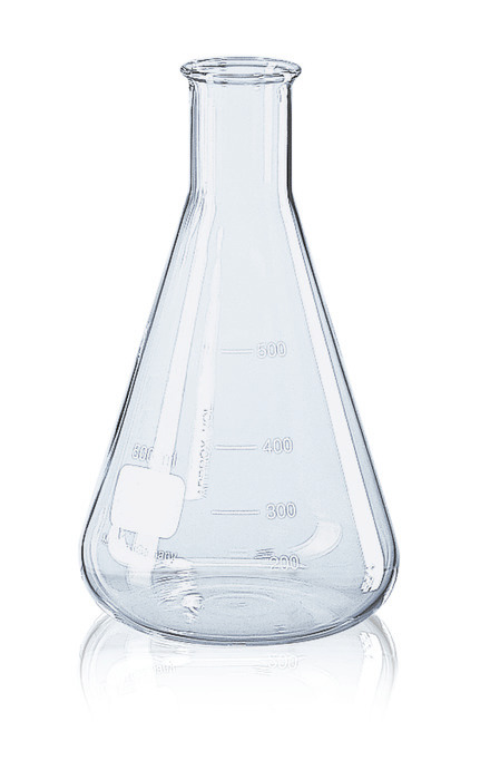 Erlenmeyer flasks, narrow mouth, Boro 3.3, beaded rim, graduated Erlenmeyer flasks, narrow mouth, Boro 3.3, beaded rim, graduated