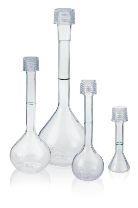 Volumetric flasks, PFA, class A, DE-M, with screw cap Volumetric flasks, PFA, class A, DE-M, with screw cap