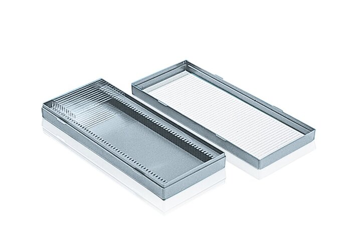 Boîtes pour lames porte-objets, rectangulaire, PS, 76 mm x 26 mm