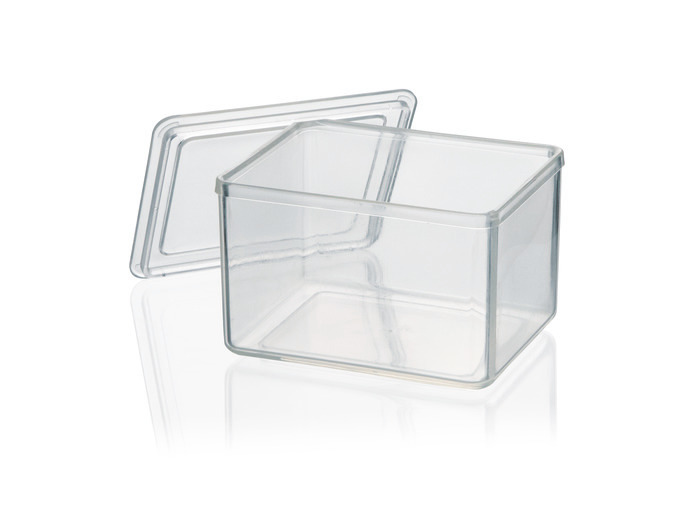 Staining troughs, PMP, without insert, clear Staining troughs, PMP, without insert, clear