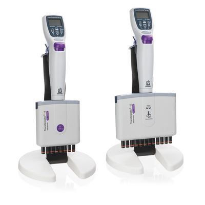 Mehrkanal-Mikroliterpipette, inkl. Einzelständer, Transferpette® -8/12 electronic, 50 - 1.250 µl, DE-M