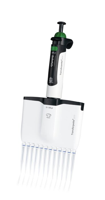 Multi-channel micropipette Transferpette® pro-12, adjustable, DE-M Multi-channel micropipette Transferpette® pro-12, adjustable, DE-M