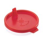 Push-on lid for urine beaker, PE, red