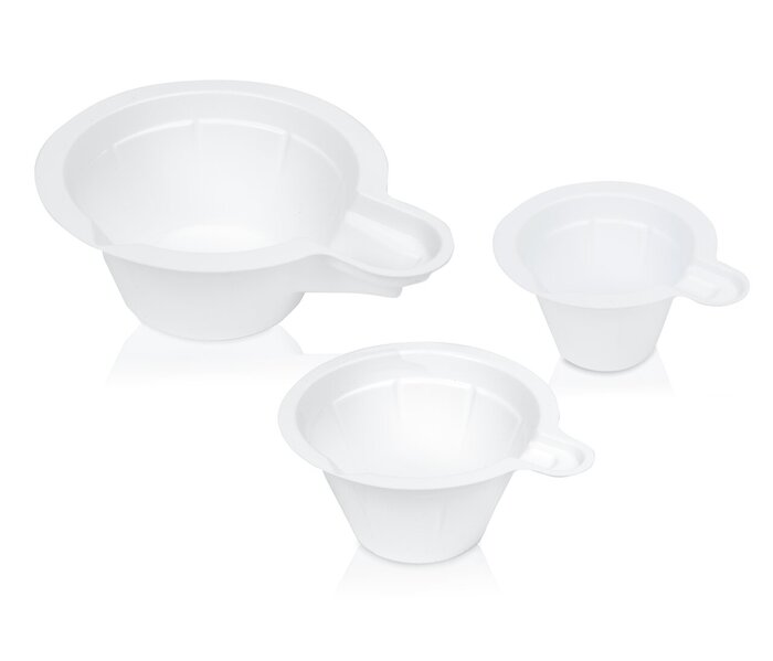 Capsules à tare, PS, rond, avec poignée